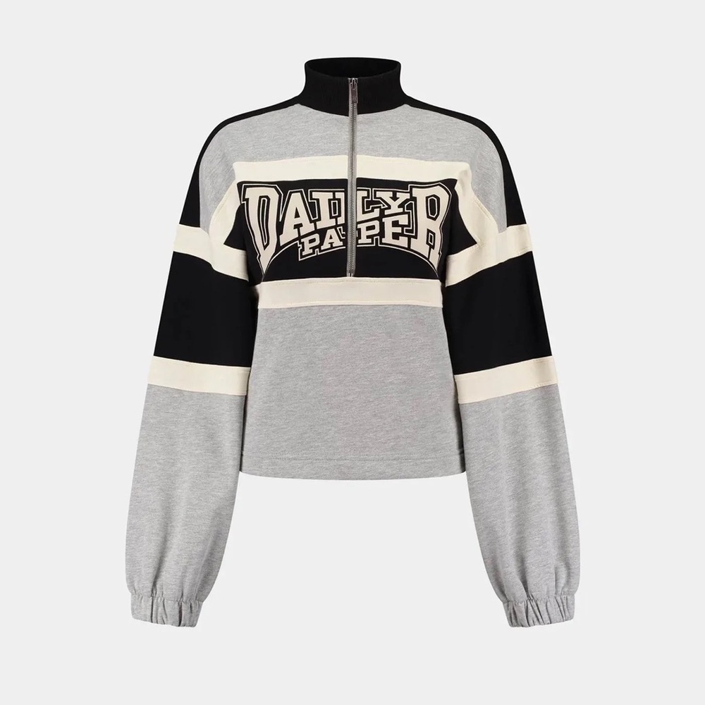 Daily Paper Overcast Beige Black Grey Melange Nafisi Sweater - NEW